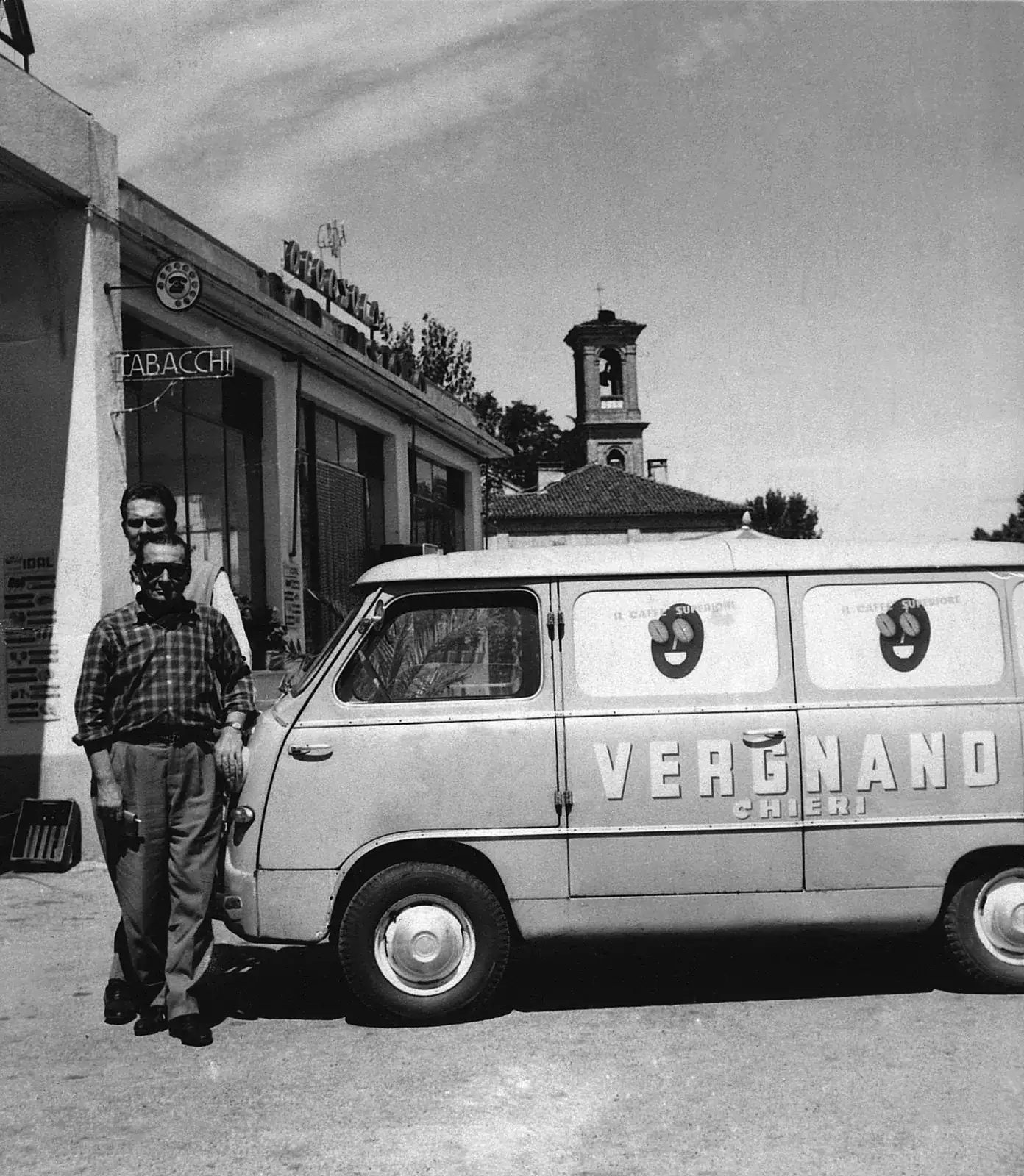 1970'lerde Chieri'de Vergnano yazılı ilk dağıtım kamyoneti